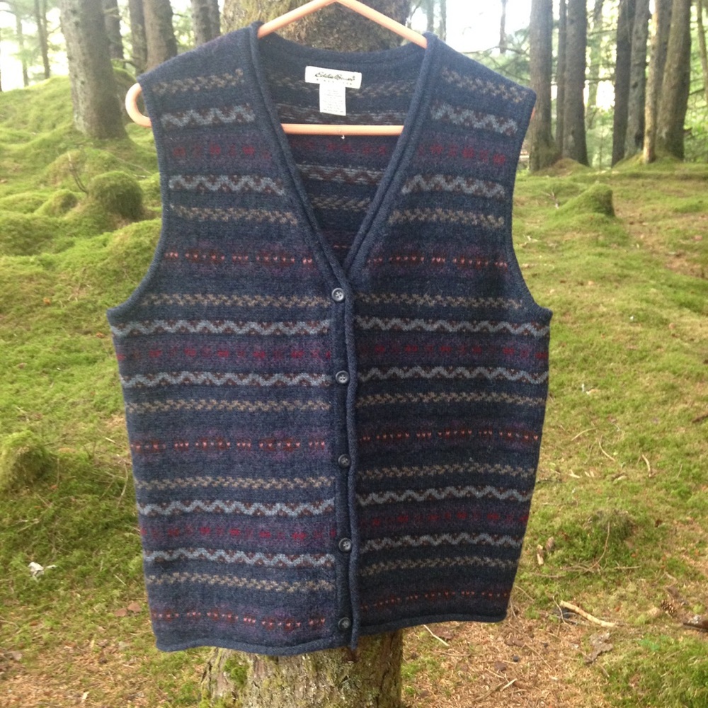 Eddies Bauer lambs wool vest